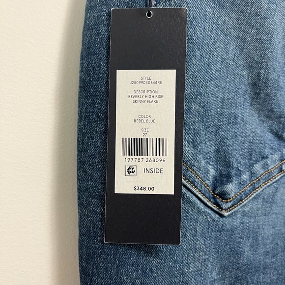 $348 Retail Veronica Beard Beverly High Rise skinny flare 27 NWT & small flaw - Picture 5 of 12